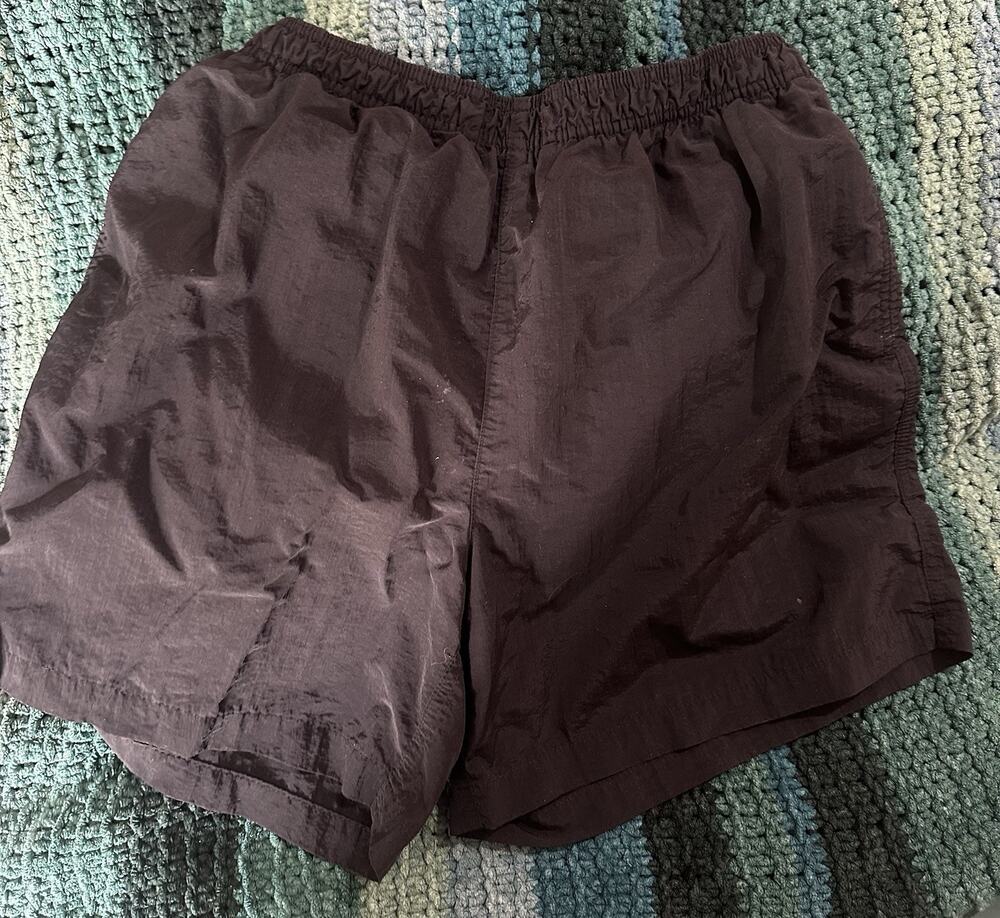 MEN'S BLACK NYLON ADULT SHORTS SIZE LARGE
